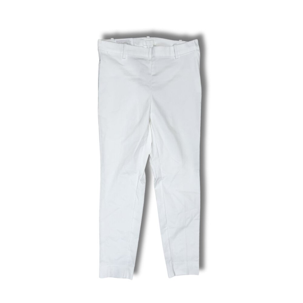 H&M White Slacks Womens SIze 6 Skinny Mid-Rise